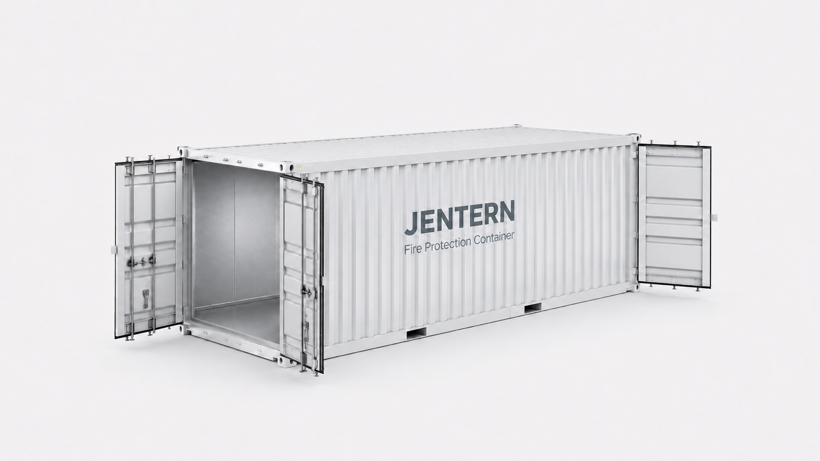 JENTERN 堅盾防火防爆貨櫃雙端開口式 3D 示意圖